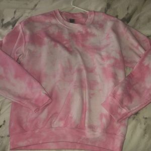 Pink tie dye crewneck